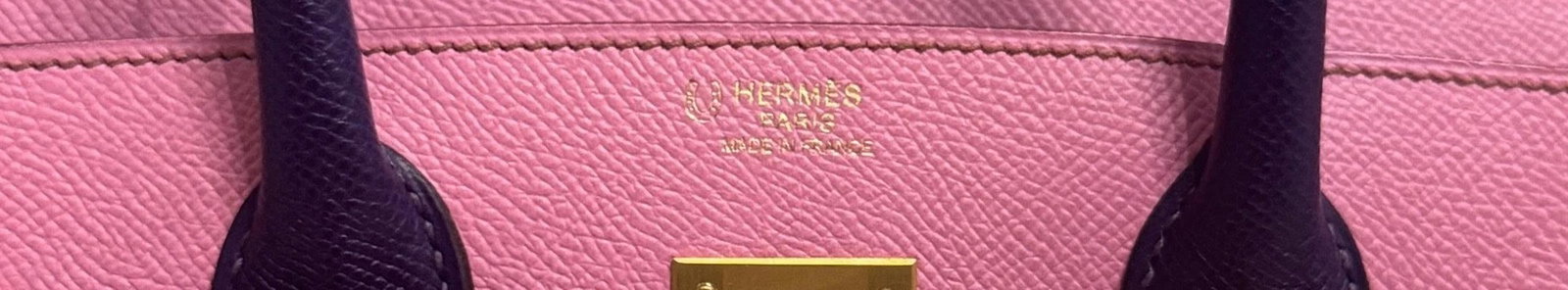 Hermes Birkin 30 Special Order Bubblegum Pink Ultra Violet Epsom Brushed Gold - 9