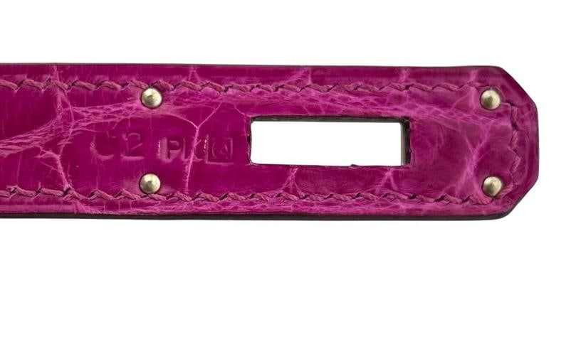 Hermes Birkin 30 Rose Scheherazade Pink Niloticus Crocodile Leather Palladium - 10