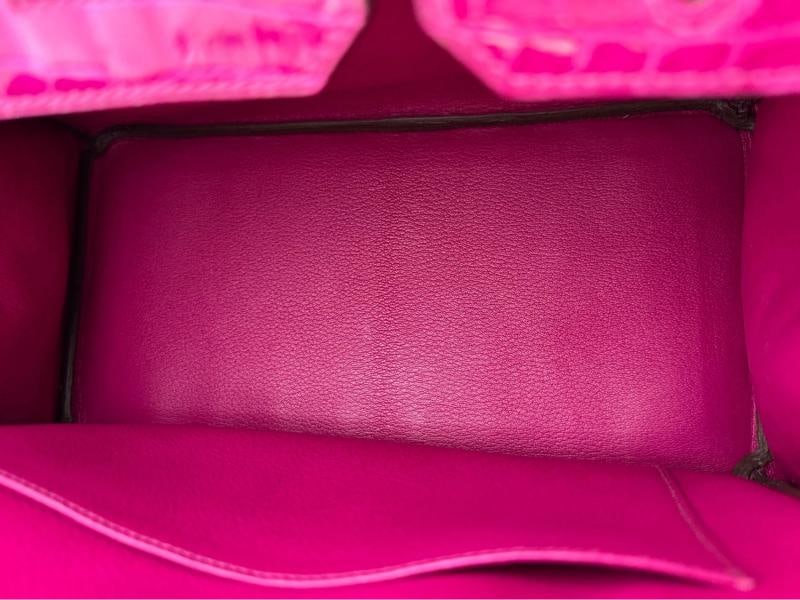 Hermes Birkin 30 Rose Scheherazade Pink Niloticus Crocodile Leather Palladium - 11
