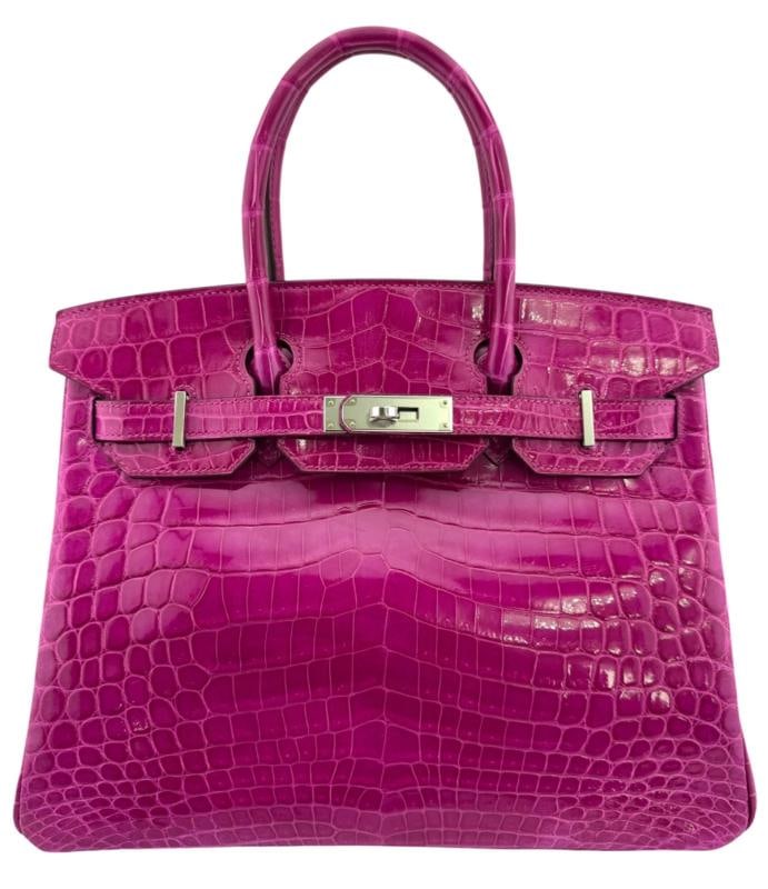 Hermes Birkin 30 Rose Scheherazade Pink Niloticus Crocodile Leather Palladium - 2