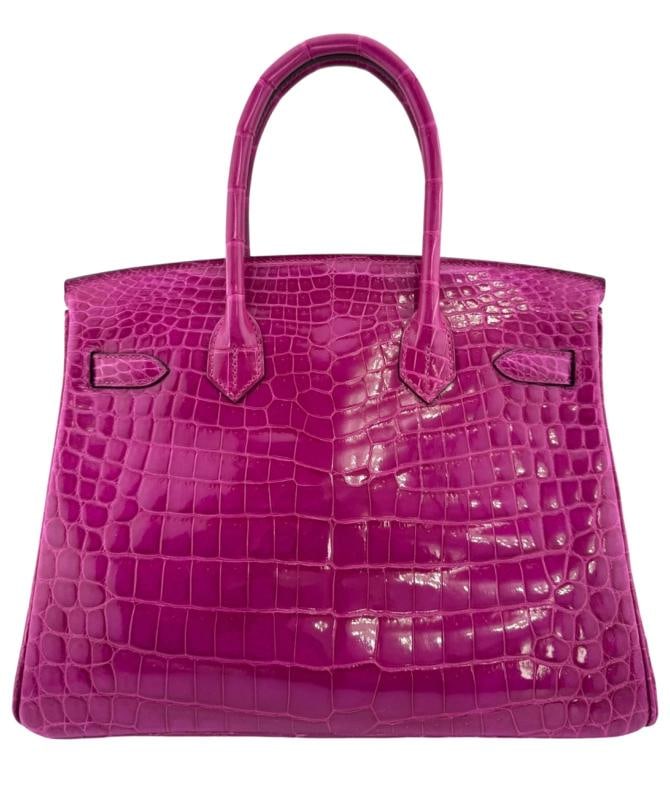 Hermes Birkin 30 Rose Scheherazade Pink Niloticus Crocodile Leather Palladium - 4