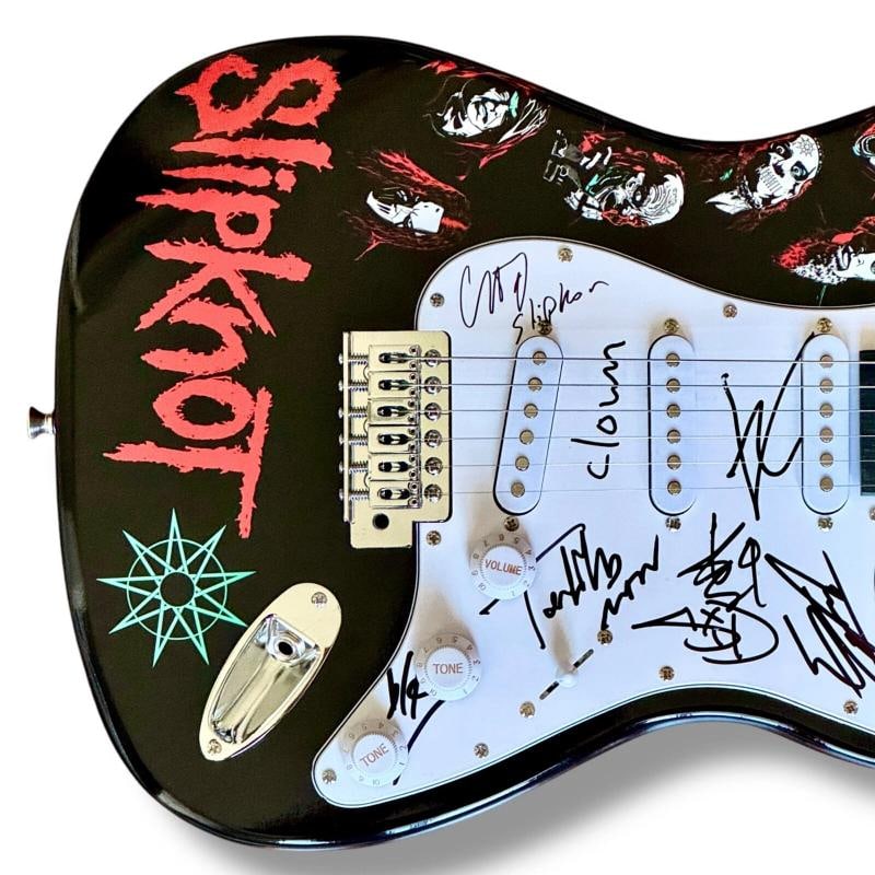 SLIPKNOT BAND SIGNED CUSTOM GUITAR w/8 SIGNATURES (JSA LOA) - 2