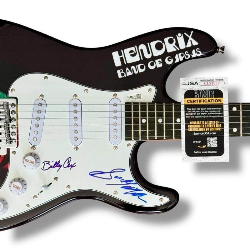 Jimi Hendrix: Band of Gypsys Signed Guitar Custom JSA COA Billy Cox Buddy Miles - 2