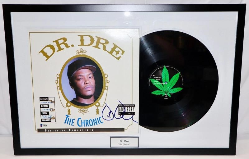 DR. DRE SIGNED AUTOGRAPHED FRAMED THE CHRONIC RECORD ALBUM VINYL BECKETT PSA: Industry: Music,Personalize: No,Signed: Yes,Autograph Authentication: Beckett,Original/Reproduction: Original,Country of Origin: United States
