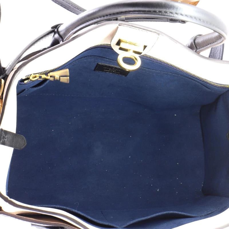 Louis Vuitton On My Side Tote Leather with Monogram Canvas MM - 5