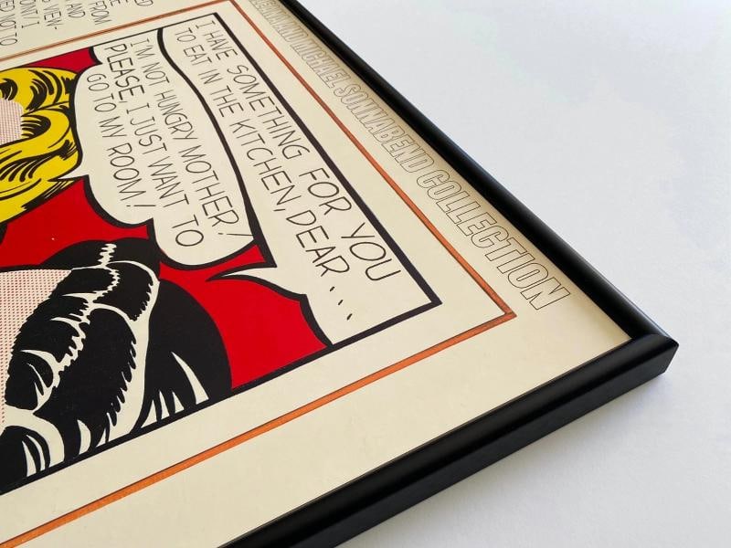 ROY LICHTENSTEIN RARE 1985 LITHO PRINT FRAMED POP ART EXHBT POSTER "EDDIE" 1962 - 11