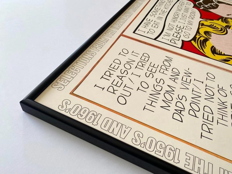 ROY LICHTENSTEIN RARE 1985 LITHO PRINT FRAMED POP ART EXHBT POSTER "EDDIE" 1962 - 5