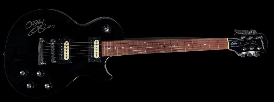 OZZY OSBOURNE SIGNED LES PAUL EPIPHONE GUITAR BECKETT BAS COA BLACK SABBATH: Industry: Music,Signed: Yes,Autograph Authentication: Beckett,Object Type: Guitar & Guitar Pick,Original/Reproduction: Original,Modified Item: No,Country of Origin: United States
