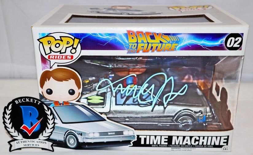 Michael J Fox Signed DeLorean Time Machine Back To The Future Funko POP Beckett (1 of 7)