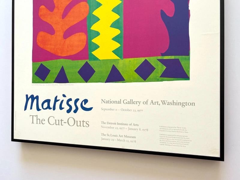 HENRI MATISSE RARE 1977 LITHOGRAPH PRINT FRAMED EXHIBITION POSTER~(22 1/8" W X 43 3/4" H X 1 1/2"... - 12