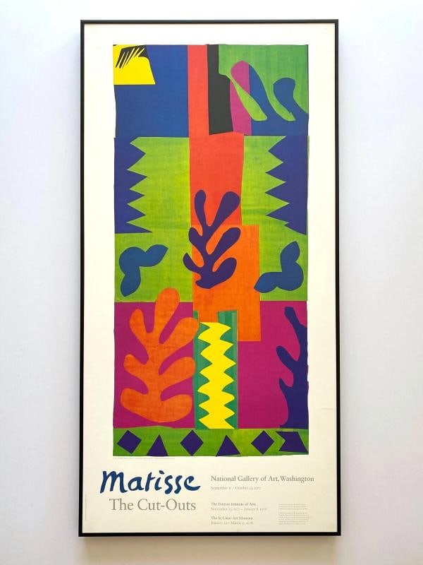 HENRI MATISSE RARE 1977 LITHOGRAPH PRINT FRAMED EXHIBITION POSTER~(22 1/8" W X 43 3/4" H X 1 1/2"...: Condition: Used,Artist: Henri Matisse,Unit of Sale: Single-Piece Work,Size: Large,Signed: No,Color: Multicolor,Date of Creation: 1970-1989,Title: " La Vis " ( The Wine Press ),Material: Paper,Original