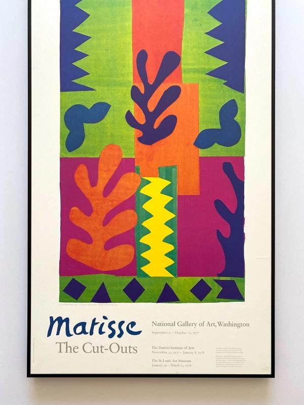 HENRI MATISSE RARE 1977 LITHOGRAPH PRINT FRAMED EXHIBITION POSTER~(22 1/8" W X 43 3/4" H X 1 1/2"... - 3