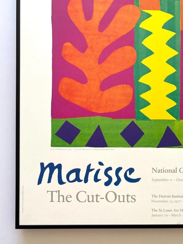 HENRI MATISSE RARE 1977 LITHOGRAPH PRINT FRAMED EXHIBITION POSTER~(22 1/8" W X 43 3/4" H X 1 1/2"... - 6