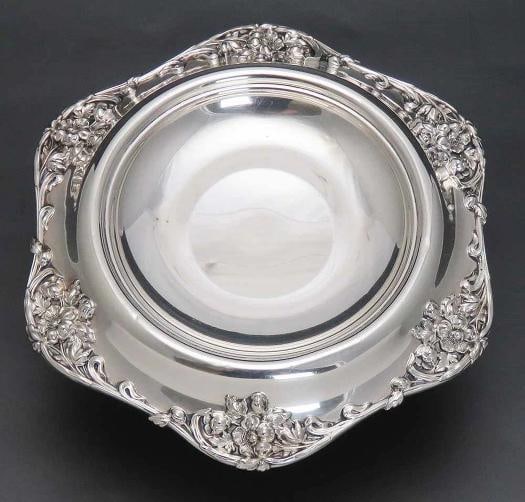 c1895-1910 Art Nouveau International Sterling Silver Compote / Footed Bowl - 2