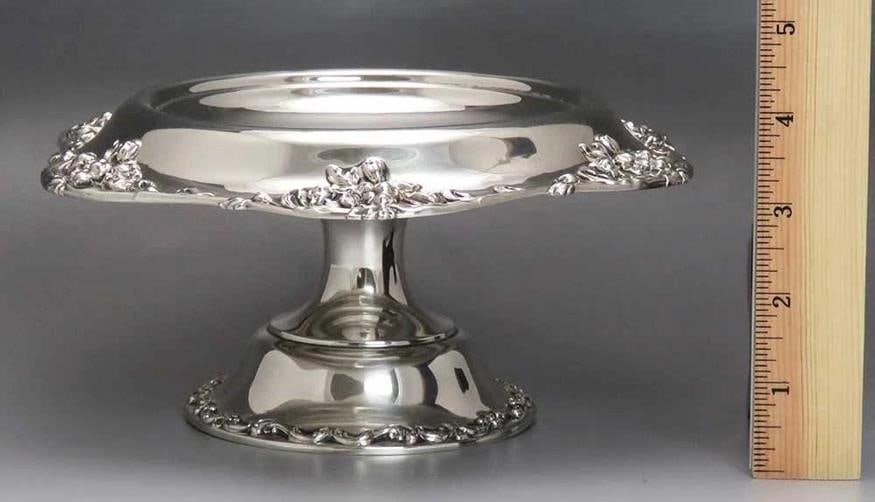c1895-1910 Art Nouveau International Sterling Silver Compote / Footed Bowl - 4