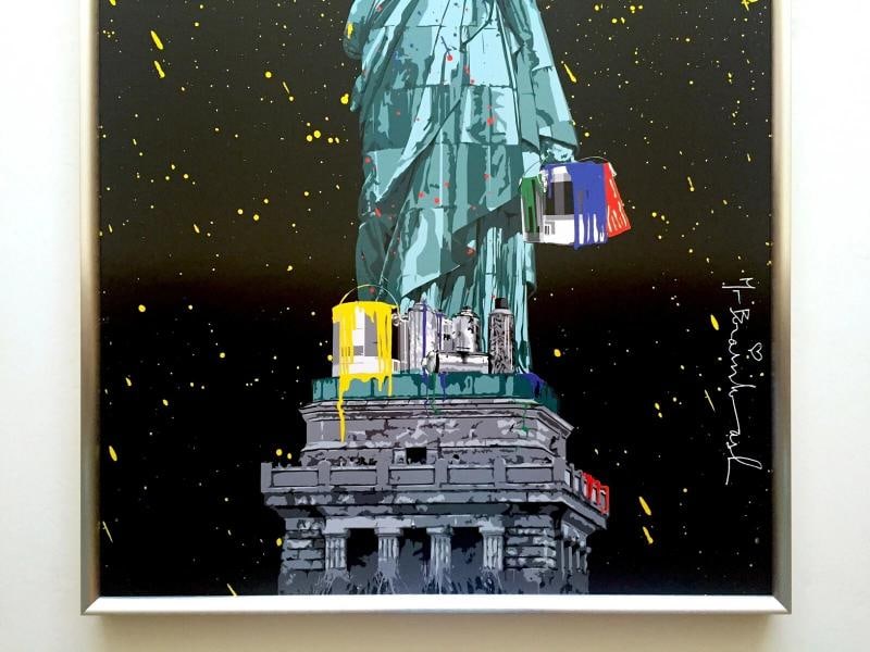 MR. BRAINWASH RARE AUTHENTIC LITHOGRAPH PRINT FRAMED POP ART POSTER~(24 1/4" W X 36 1/4" H X 1 3/8" - 3