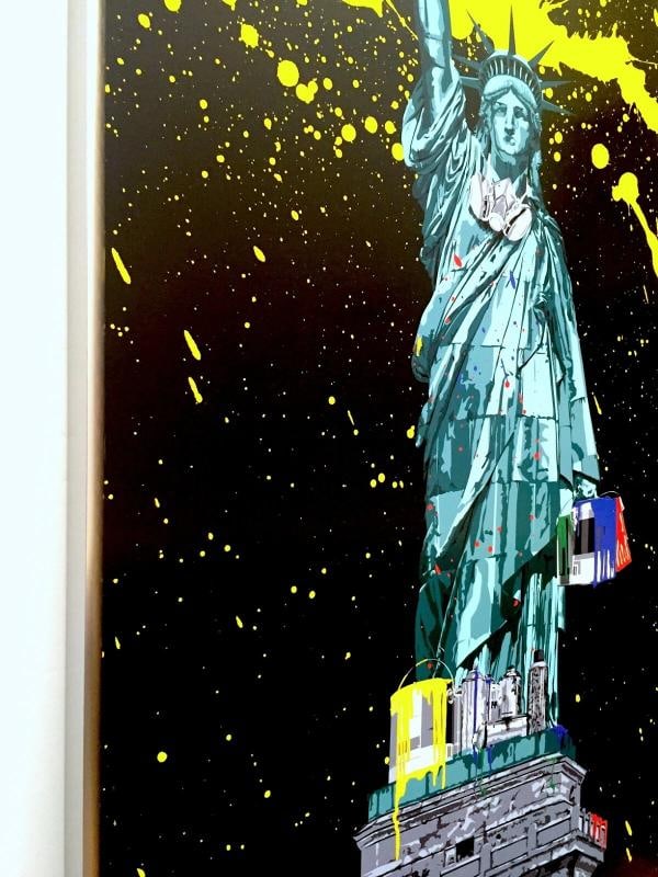 MR. BRAINWASH RARE AUTHENTIC LITHOGRAPH PRINT FRAMED POP ART POSTER~(24 1/4" W X 36 1/4" H X 1 3/8" - 5