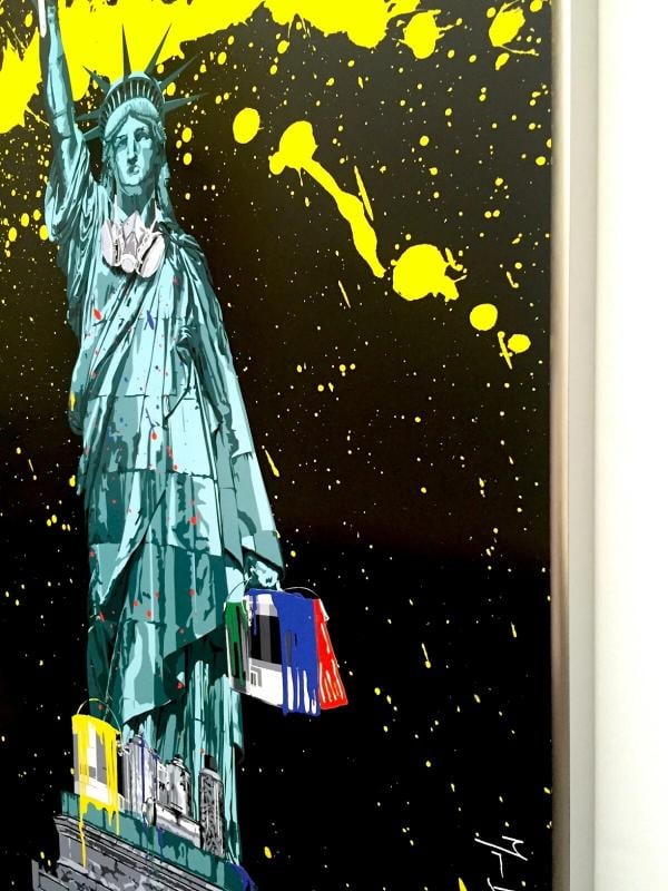 MR. BRAINWASH RARE AUTHENTIC LITHOGRAPH PRINT FRAMED POP ART POSTER~(24 1/4" W X 36 1/4" H X 1 3/8" - 8