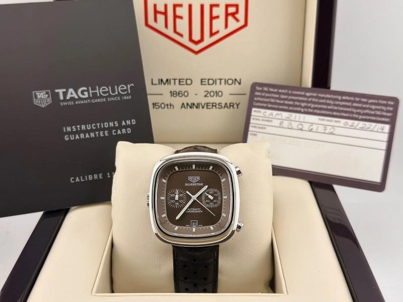 TAG Heuer Silverstone Limited Edition CAM2111.FC6259 42mm Brown Dial Box Papers - 11