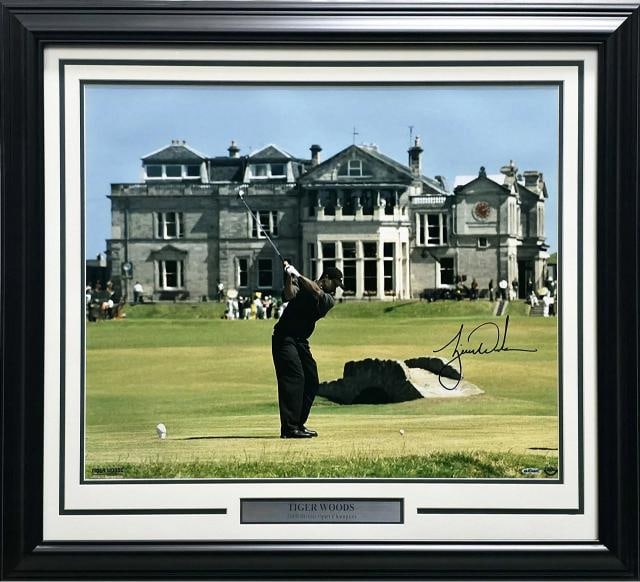 Tiger Woods Autographed Framed 20x24 Photo 2000 British Open UDA Holo #BAM48488 (1 of 6)
