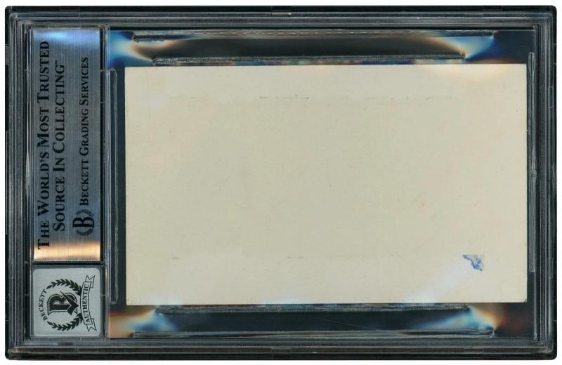 Babe Ruth Signed 2x3.75 Cut Signature New York Yankees Auto GM 10 Beckett - 2