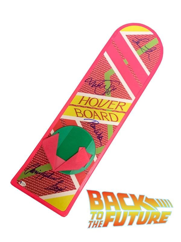 MICHAEL J FOX + 3 SIGNED AUTOGRAPH CAST HOVERBOARD BACK TO THE FUTURE BECKETT (1 of 1)