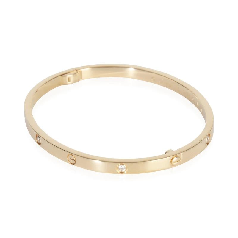 Cartier Yellow Gold Diamond Small Model Love Bracelet - 2