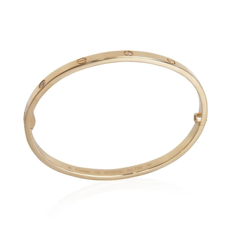 Cartier Yellow Gold Diamond Small Model Love Bracelet - 5
