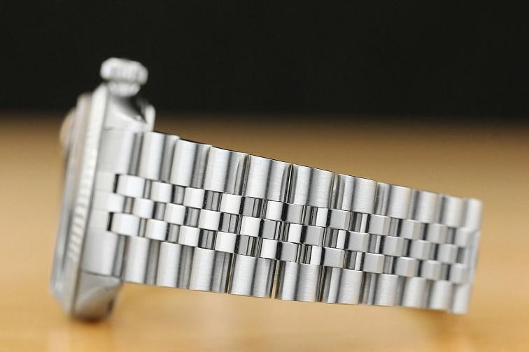 MENS ROLEX DATEJUST 1601 GRAY DIAMOND DIAL 18K WHITE GOLD BEZEL STEEL WATCH - 5