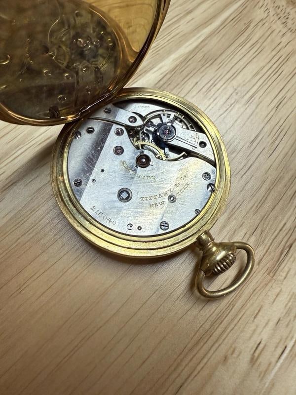 Tiffany & Co 18k Yellow Gold Pocket Watch - 6