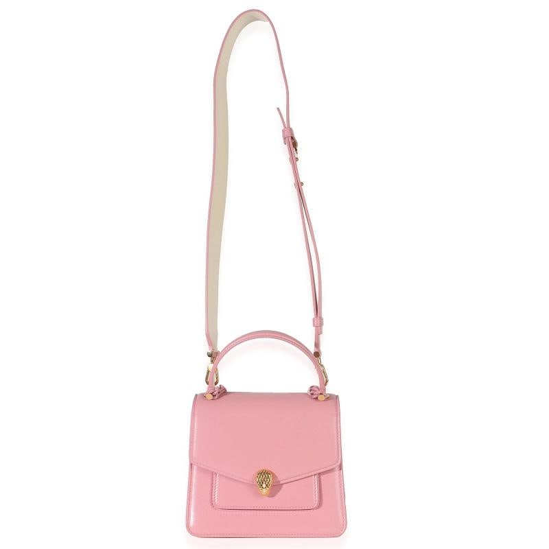 Bvlgari Pink Calfskin Serpenti Forever Top Handle Bag - 7