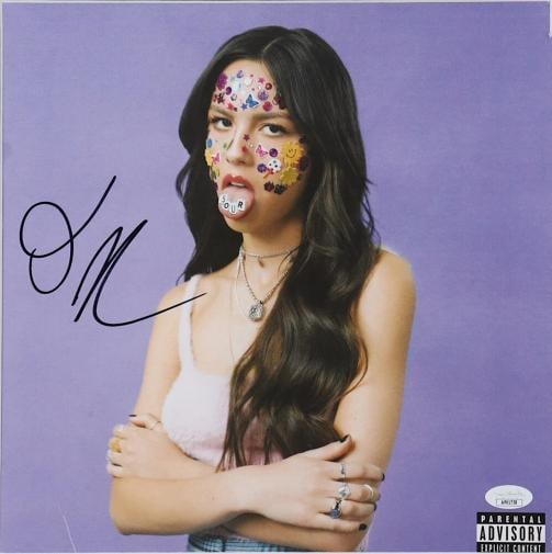OLIVIA RODRIGO Signed Vinyl Record Display JSA COA SOUR UK FRUIT PUNCH VINYL - 2