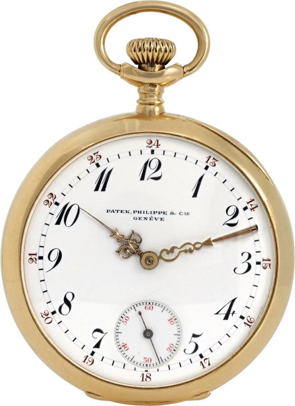 Patek Philippe 18k Yellow Gold Pocket Watch: Model #: 276640 Serial Number: 17****** Case shape: Round Case back: Solid Case material: 18k Yellow Gold Gender: Unisex Dial: White Bezel Material: 18k Yellow Gold Movement: Manual Functions: Subseco