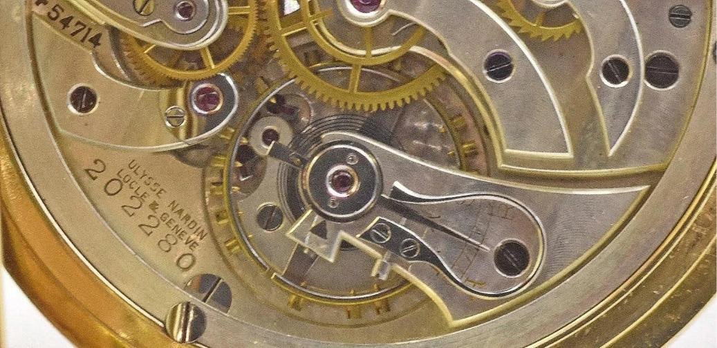 Ulysse Nardin Antique 18K Yellow Gold Pocket Watch - 10