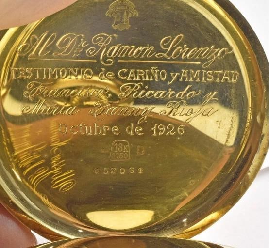 Ulysse Nardin Antique 18K Yellow Gold Pocket Watch - 5