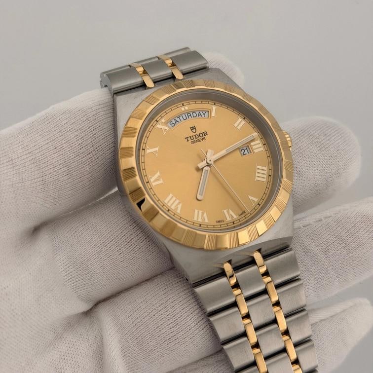 2024 Tudor Royal Day Date 28603 41mm Champagne Dial 18K Gold Steel Box Paper - 5