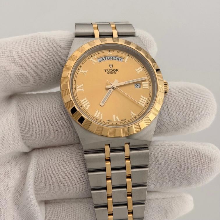 2024 Tudor Royal Day Date 28603 41mm Champagne Dial 18K Gold Steel Box Paper - 7