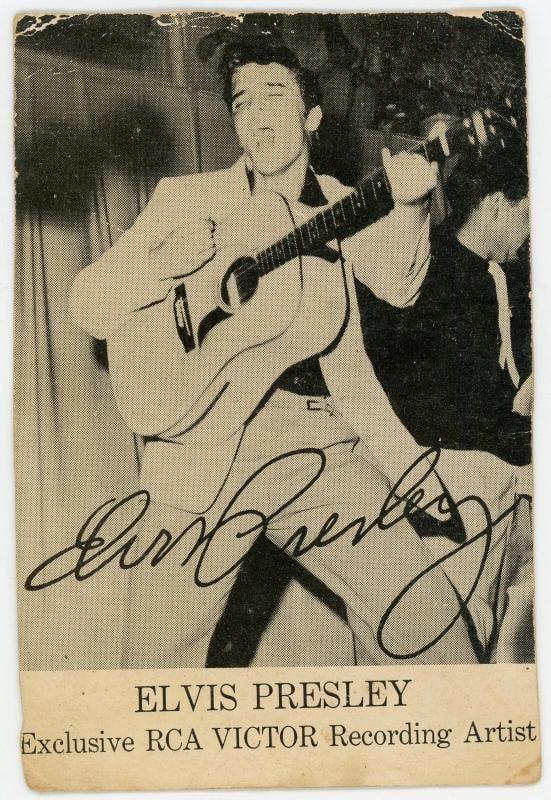 Elvis Presley Signed Vintage Photo Card (JSA LOA) - 2