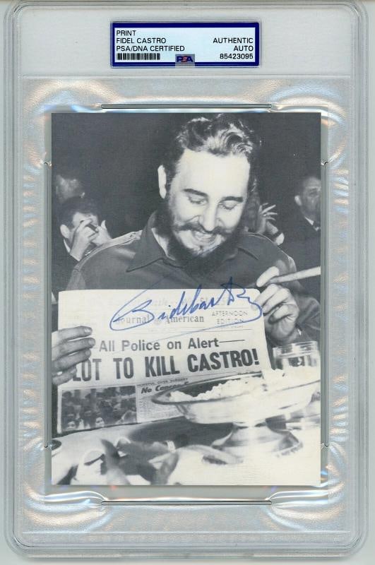 Fidel Castro Signed Print (PSA) (1 of 2)