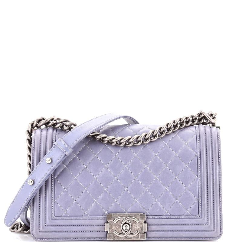 Chanel Boy Flap Bag Quilted Lambskin Old Medium (1 of 8)