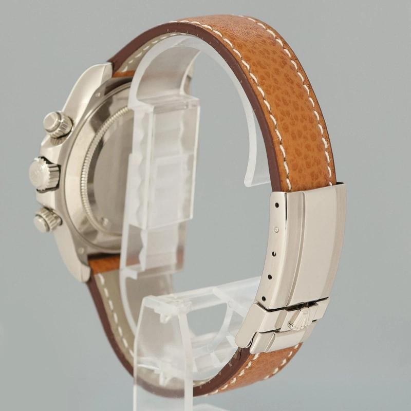 2023 RSC PAPERS Rolex Daytona White Gold 116519 Meteorite Roman Leather Watch - 4