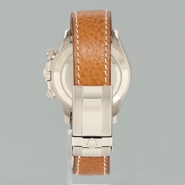 2023 RSC PAPERS Rolex Daytona White Gold 116519 Meteorite Roman Leather Watch - 5