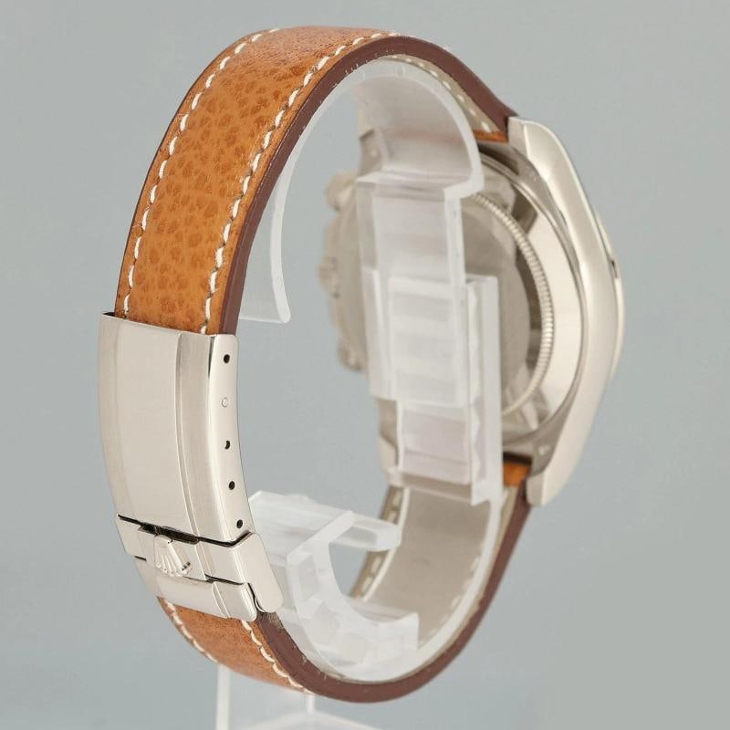 2023 RSC PAPERS Rolex Daytona White Gold 116519 Meteorite Roman Leather Watch - 6