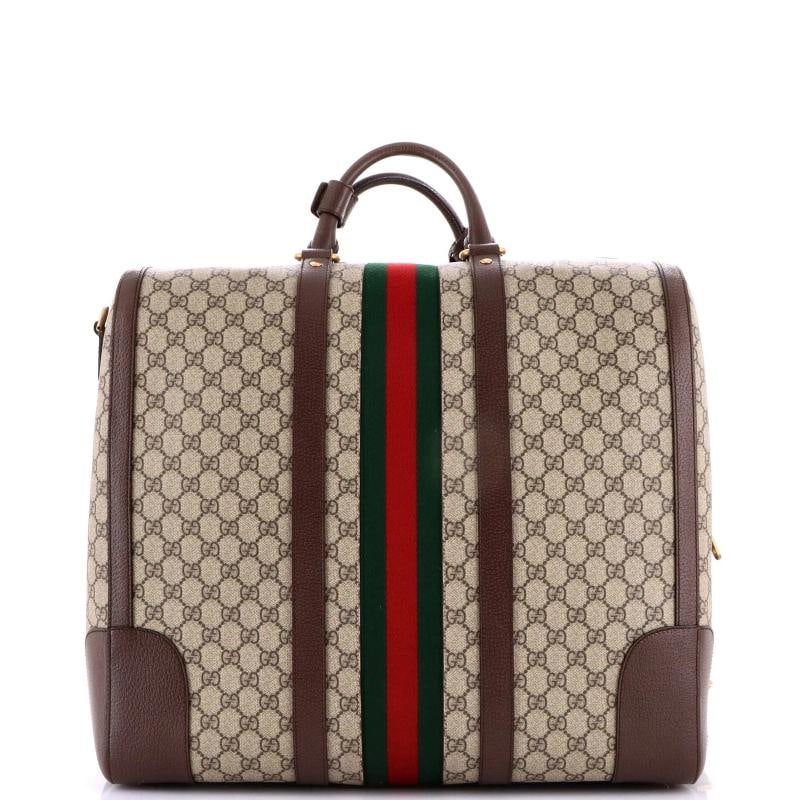 Gucci Savoy Web Convertible Duffle Bag GG Coated Canvas Tall - 4