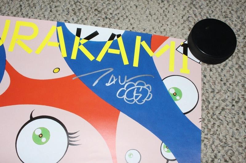 TAKASHI MURAKAMI SIGNED 2017 MCA CHICAGO ART EXHIBIT PRINT POSTER BECKETT COA - 3