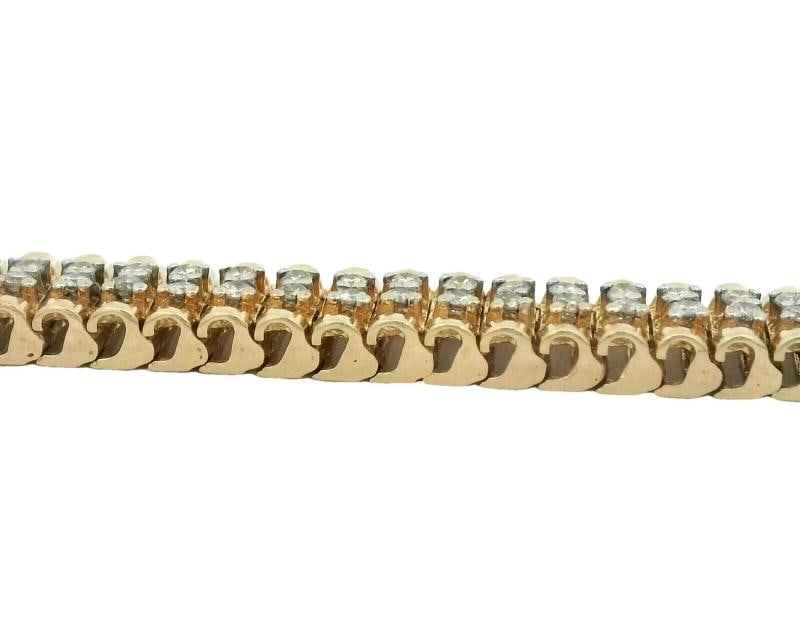 Diamond Bracelet In 14k Yellow Gold - 3