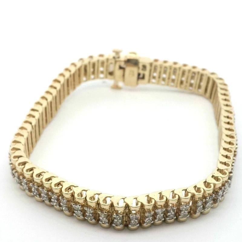 Diamond Bracelet In 14k Yellow Gold - 6