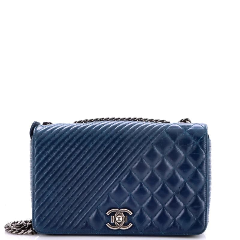 Chanel Coco Boy Flap Bag Quilted Aged Calfskin Medium (1 of 7)