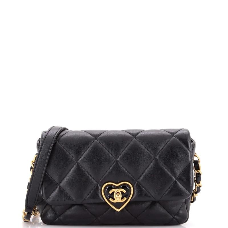 Chanel Coco Love CC Heart Flap Bag Quilted Lambskin Small (1 of 6)