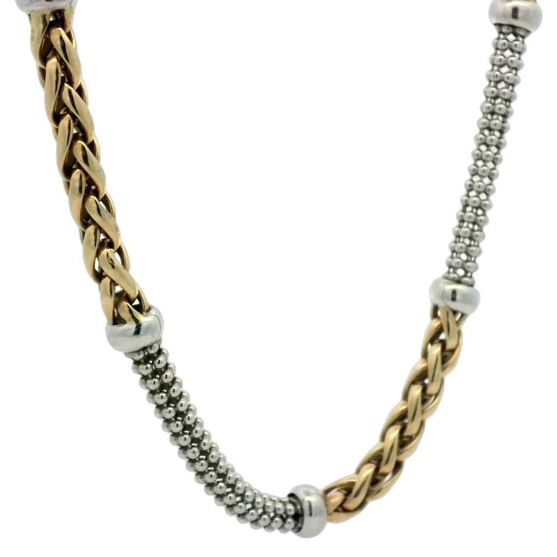 Gold Necklace In 14K Two-Tone - 2